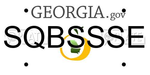 SQBSSSE Georgia License Plate