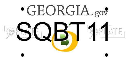 SQBT11 Georgia License Plate