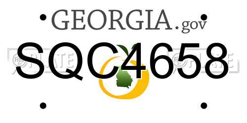 SQC4658 Georgia License Plate