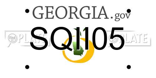 SQII05 Georgia License Plate