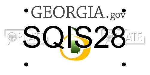 SQIS28 Georgia License Plate