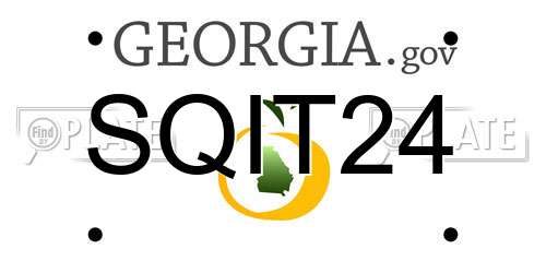 SQIT24 Georgia License Plate