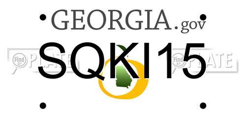 SQKI15 Georgia License Plate