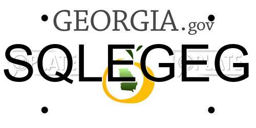 SQLEGEG Georgia License Plate
