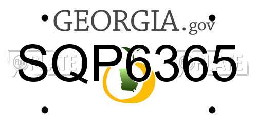 SQP6365 Georgia License Plate