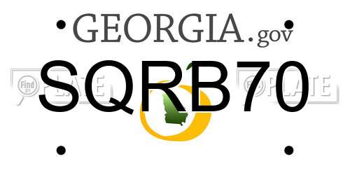 SQRB70 Georgia License Plate
