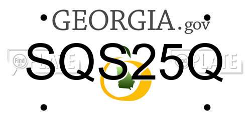 SQS25Q Georgia License Plate