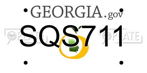 SQS711 Georgia License Plate