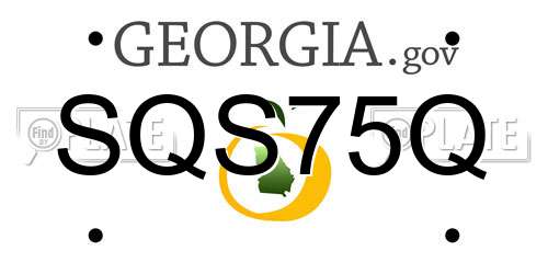 SQS75Q Georgia License Plate