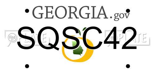 SQSC42 Georgia License Plate