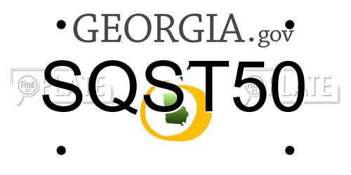 SQST50 Georgia License Plate
