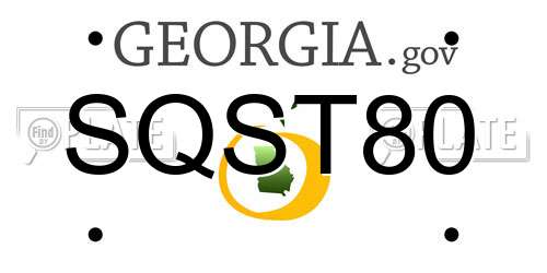SQST80 Georgia License Plate