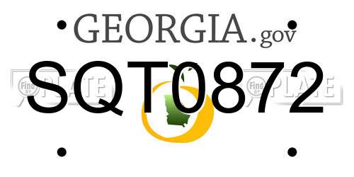 SQT0872 Georgia License Plate