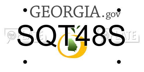 SQT48S Georgia License Plate