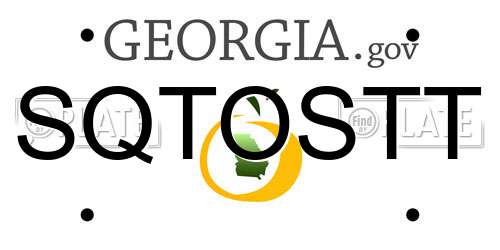 SQTOSTT Georgia License Plate
