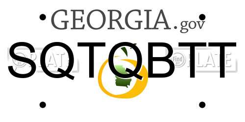 SQTQBTT Georgia License Plate