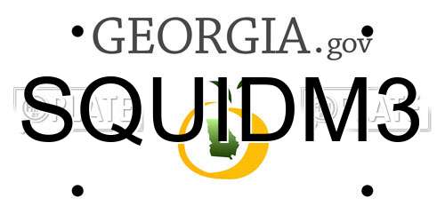 SQUIDM3 Georgia License Plate