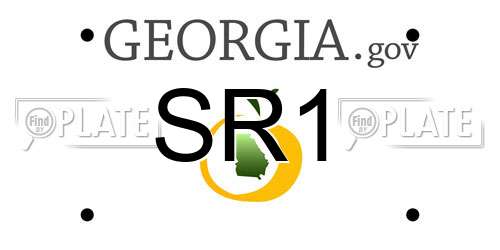 SR1 Georgia License Plate