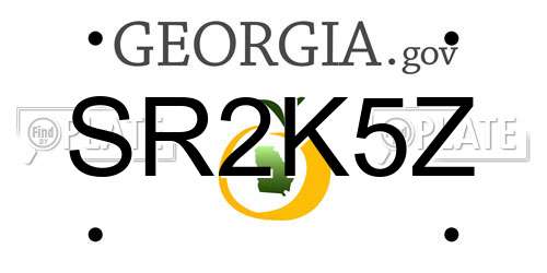 SR2K5Z Georgia License Plate