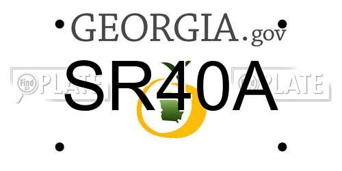 SR40A Georgia License Plate