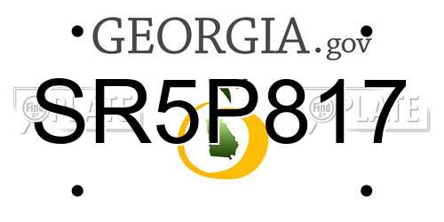 SR5P817 Georgia License Plate