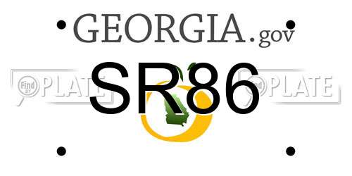 SR86 Georgia License Plate