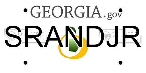 SRANDJR Georgia License Plate