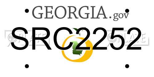 SRC2252 Georgia License Plate