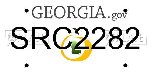 SRC2282 Georgia License Plate