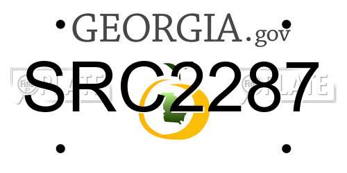 SRC2287 Georgia License Plate