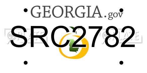 SRC2782 Georgia License Plate
