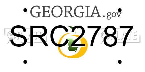 SRC2787 Georgia License Plate