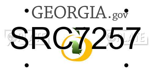 SRC7257 Georgia License Plate