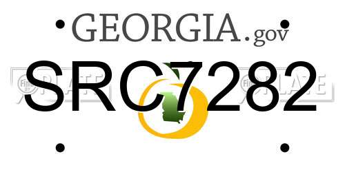 SRC7282 Georgia License Plate