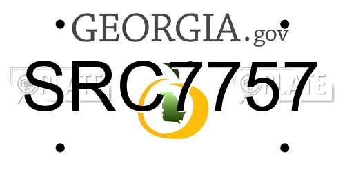 SRC7757 Georgia License Plate