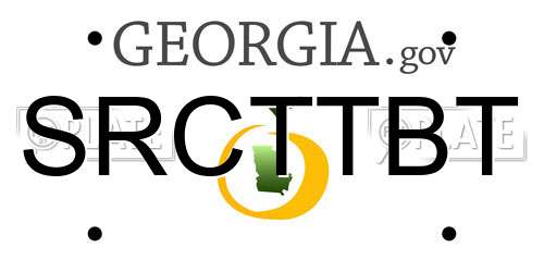 SRCTTBT Georgia License Plate