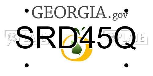 SRD45Q Georgia License Plate