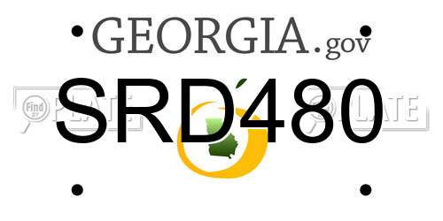 SRD480 Georgia License Plate