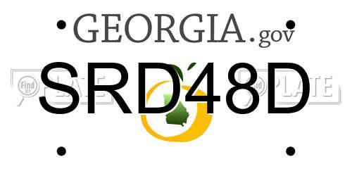 SRD48D Georgia License Plate