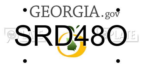 SRD48O Georgia License Plate