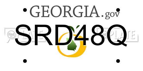 SRD48Q Georgia License Plate