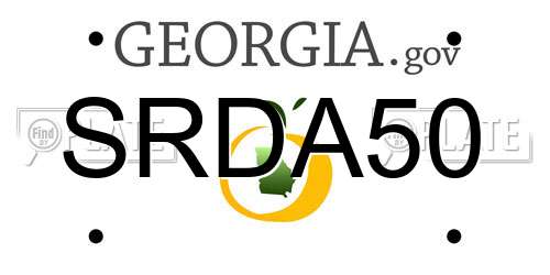 SRDA50 Georgia License Plate