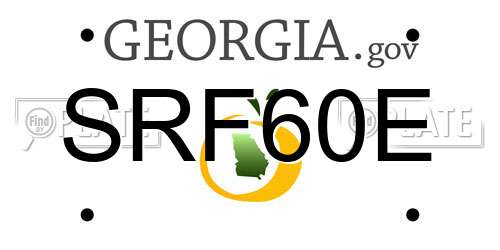 SRF60E Georgia License Plate