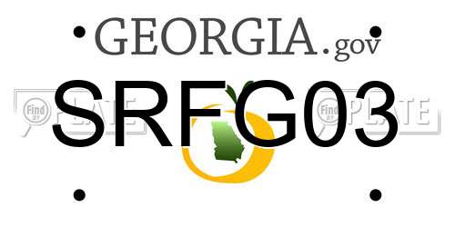 SRFG03 Georgia License Plate
