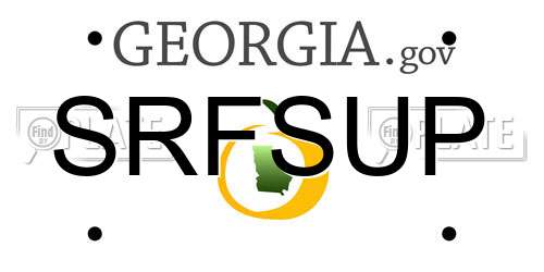 SRFSUP Georgia License Plate
