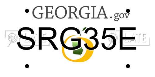 SRG35E Georgia License Plate