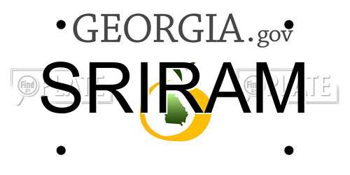 SRIRAM Georgia License Plate