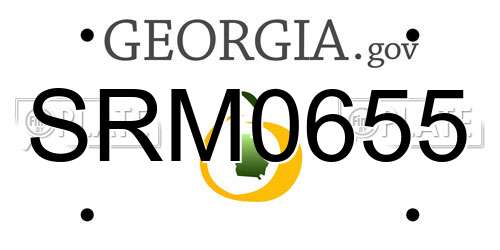 SRM0655 Georgia License Plate