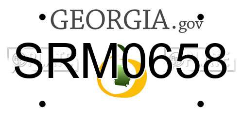 SRM0658 Georgia License Plate