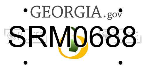 SRM0688 Georgia License Plate